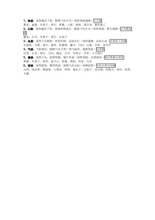 中医内科学肾系疾病之淋证