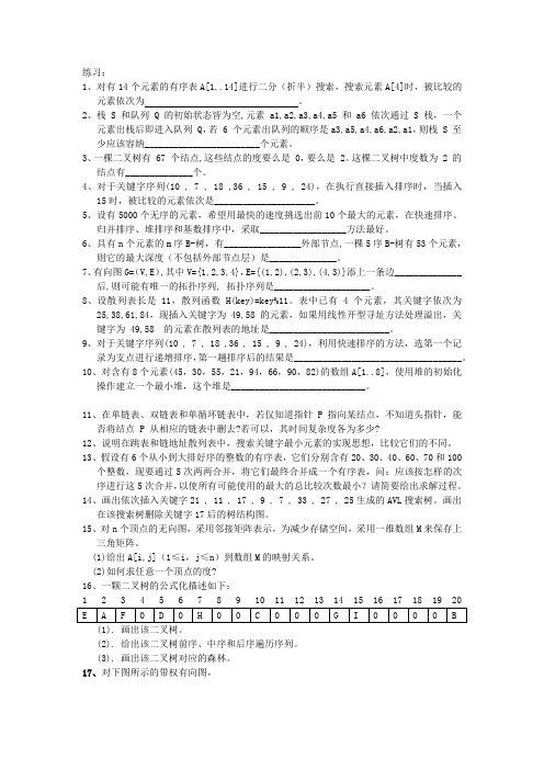 山东大学数据14年真题