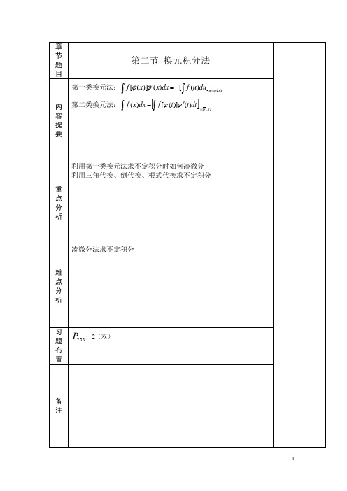 高等数学 4-2换元积分法