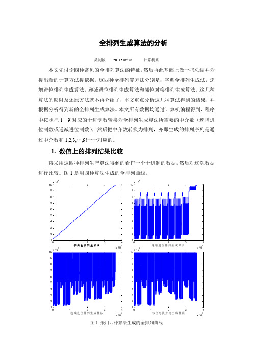 全排列生成算法的分析