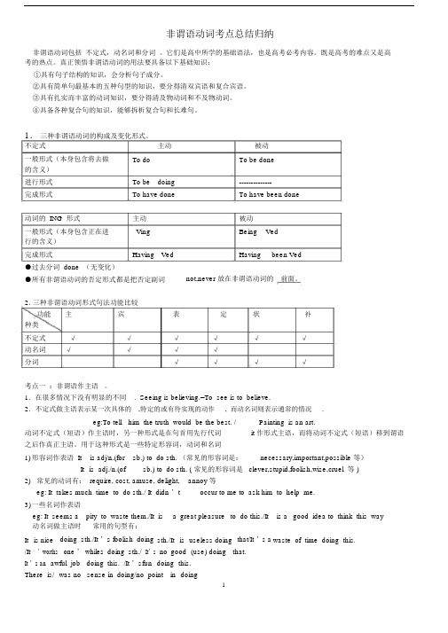 (完整版)非谓语动词考点总结归纳.docx