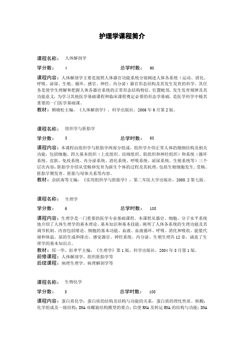 南通大学本科教学计划表