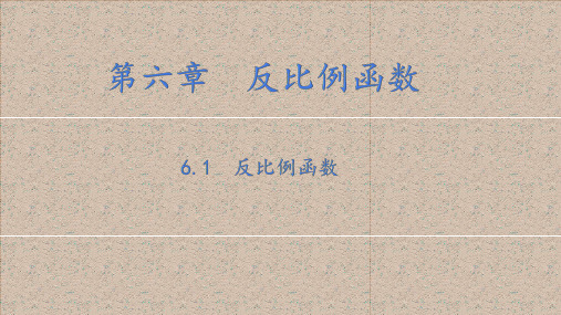 北师大版九年级数学上册6.1：反比例函数课件(共14张PPT)