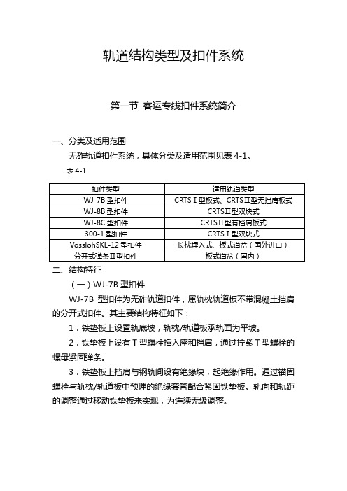 轨道结构类型及扣件系统