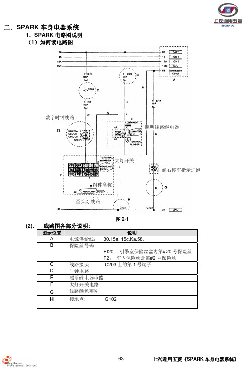 上海通用五菱 乐驰 SPARK维修手册  电路图——原厂