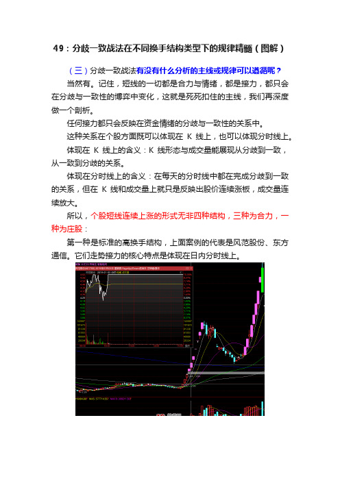 49：分歧一致战法在不同换手结构类型下的规律精髓（图解）