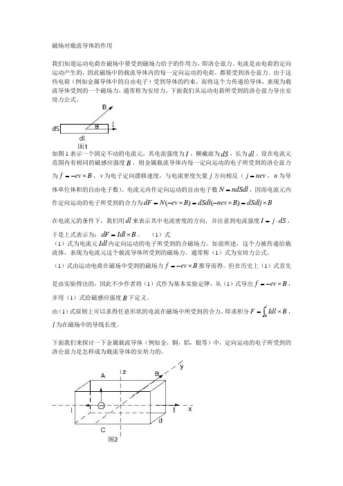 磁场对载流导体的作用