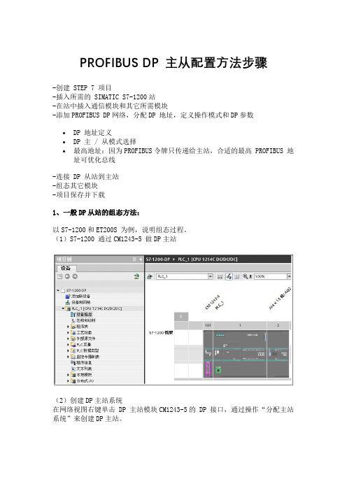 PROFIBUS DP 主从配置方法步骤