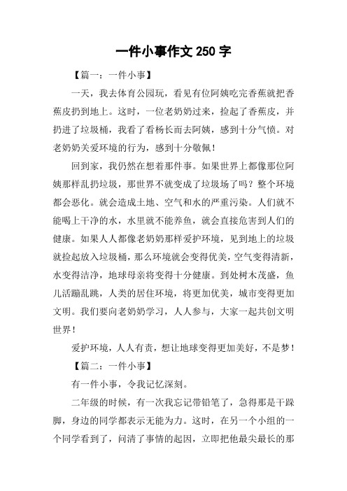 一件小事作文250字