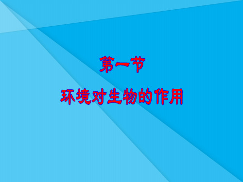 环境对生物的作用PPT课件4 济南版优秀课件