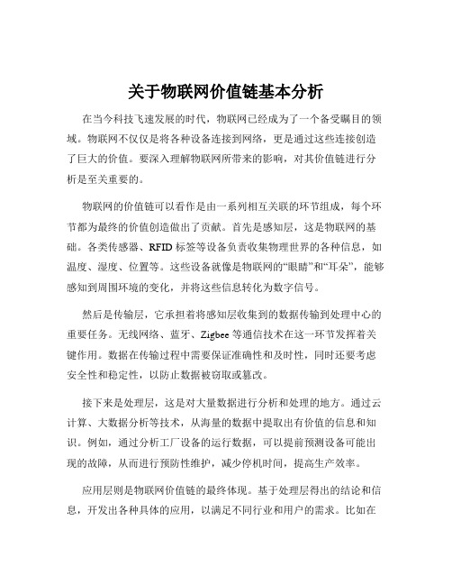 关于物联网价值链基本分析