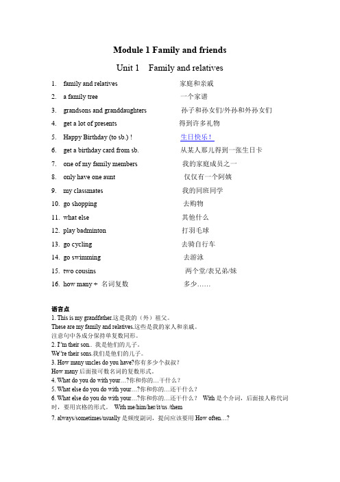 沪教版牛津英语六年级上册知识要点总结