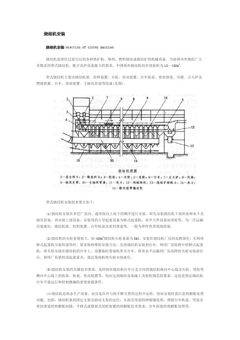 烧结机的安装