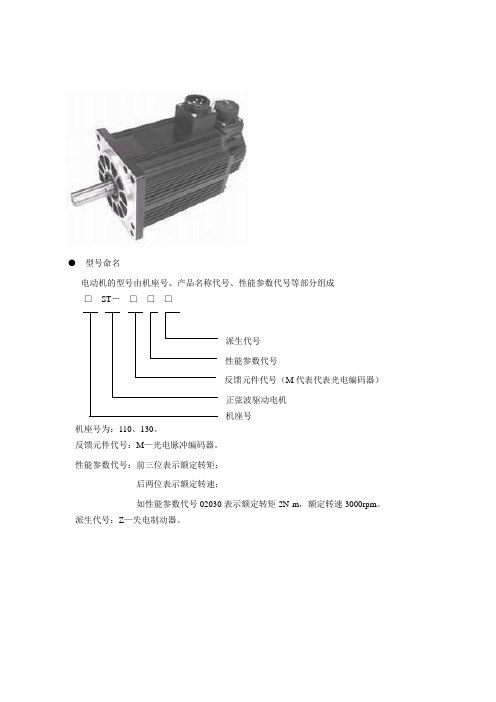 型号命名电动机的型号由机座号、产品名称代号、性能参数代号等