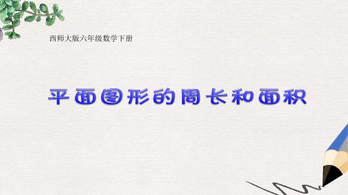 西师大版小学六年级数学下册 平面图形的周长与面积精品ppt课件