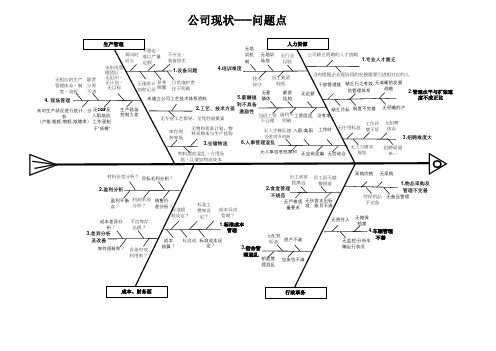 XXX公司经营现状诊断分析---问题点