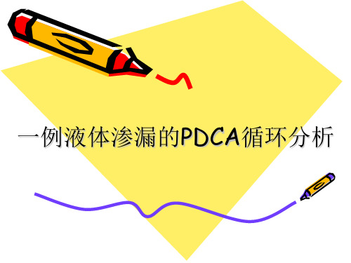 新生儿室例液体渗漏的PDCA循环分析ppt课件