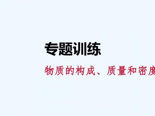 2018年秋七年级科学上册 专题训练 物质的构成、质量和密度讲义 (新版)浙教版