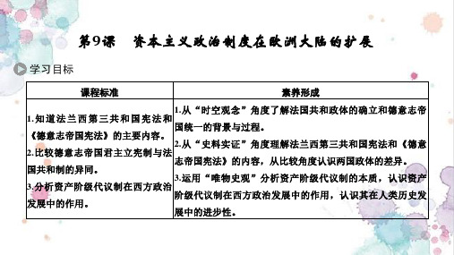 高中历史必修1优质课件：第9课 资本主义政治制度在欧洲大陆的扩展