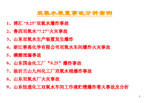 双氧水装置事故分析案例概述.