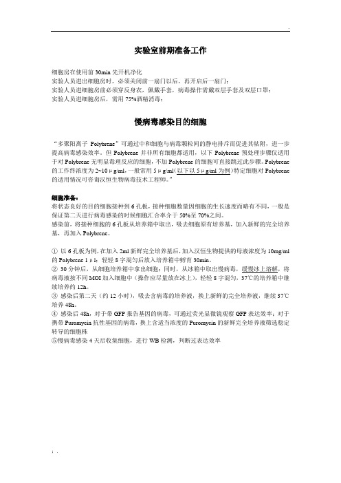 慢病毒感染目的细胞