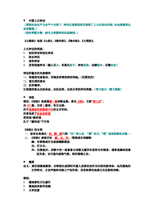 文化史 中国文化通论考试重点