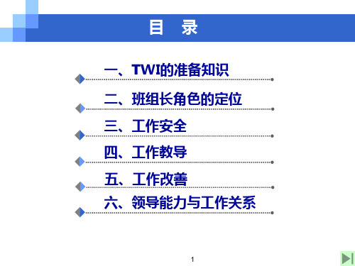 TWI一线主管技能培训培训讲义上