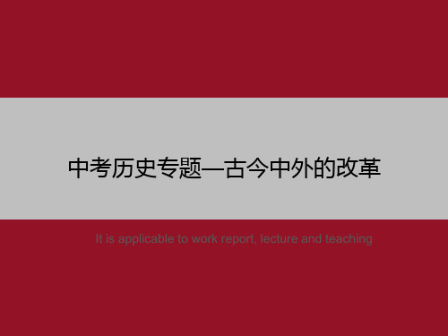 中考历史专题—古今中外的改革