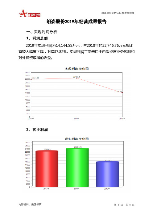 朗姿股份2019年经营成果报告