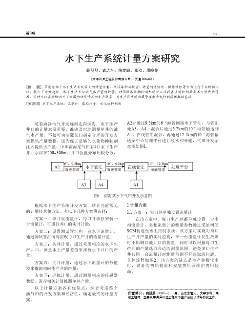 水下生产系统计量方案研究