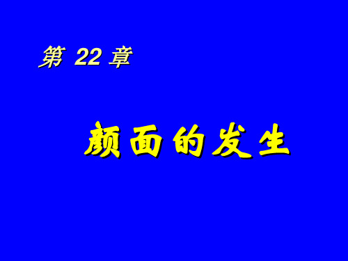 20颜面的发生