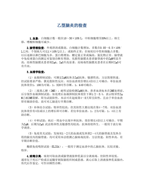 乙型脑炎的检查