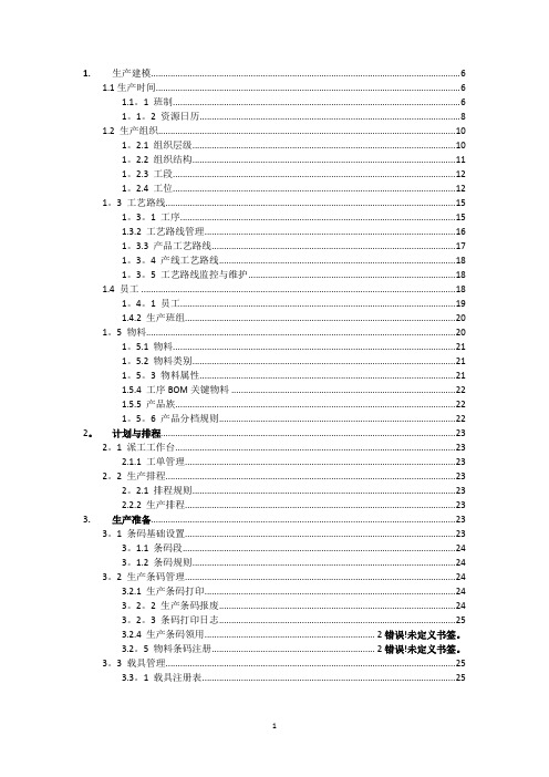 MES系统操作手册完整版【范本模板】