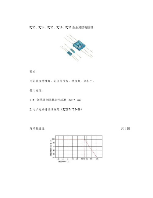 RJ系类金属膜电阻器规格书