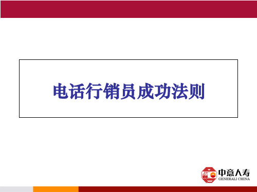 《电销代表成功法则》