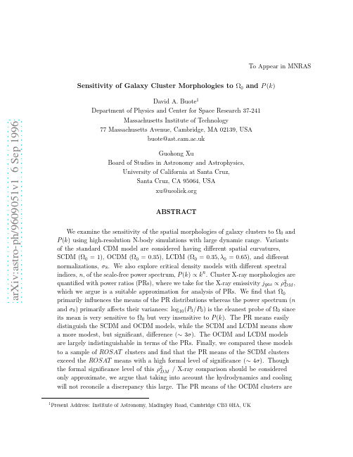 Sensitivity of Galaxy Cluster Morphologies to Omega_0 and P(k)