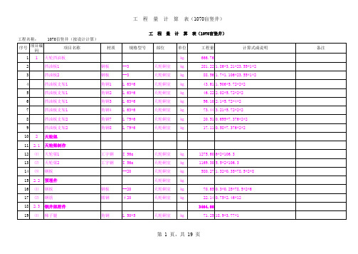 工程量(井筒装备及材料制作)