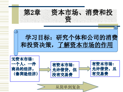 金融经济学(第二章 资本市场、消费和投资)