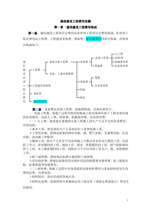 通信工程费用定额