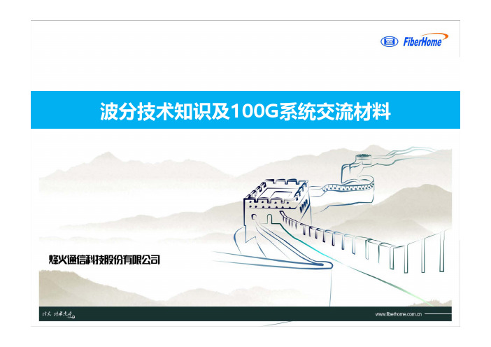 波分技术知识及100G系统交流材料