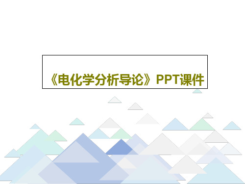 《电化学分析导论》PPT课件共39页