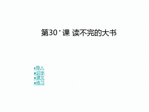 三年级下册语文课件-30 读不完的大书｜湘教版 (共32张PPT)