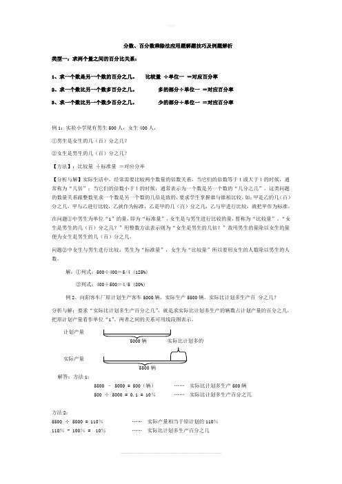 百分数应用题123例题解析和解题技巧