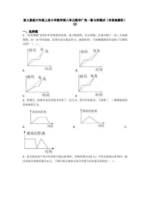 新人教版六年级上册小学数学第八单元数学广角—数与形测试(有答案解析)(2)