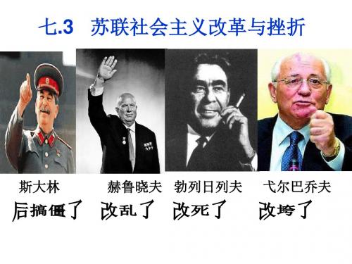 人教必修二专题七第21课二战后苏联的经济改革