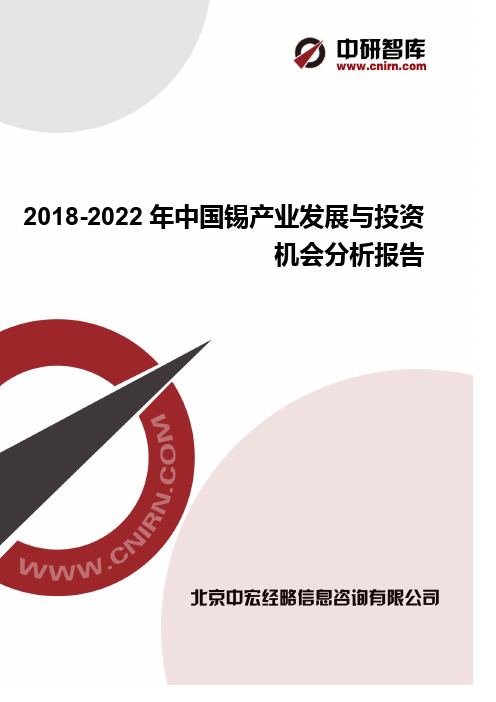 中国锡产业发展与投资机会分析报告
