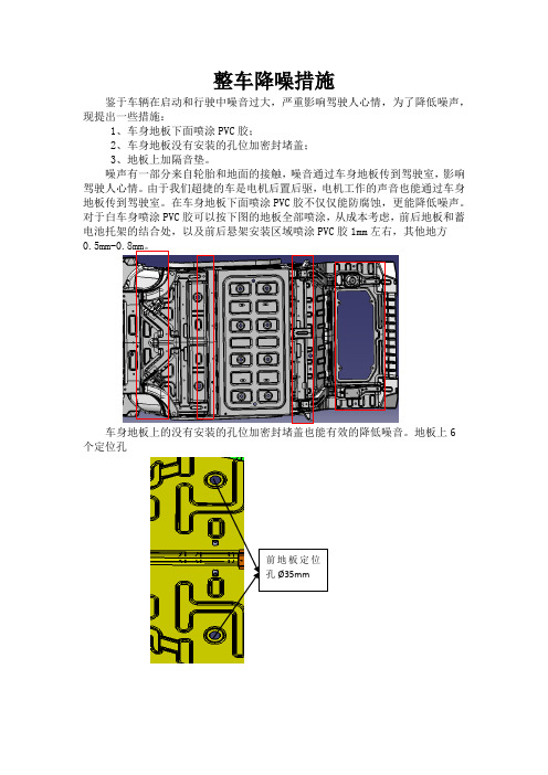 整车降噪措施