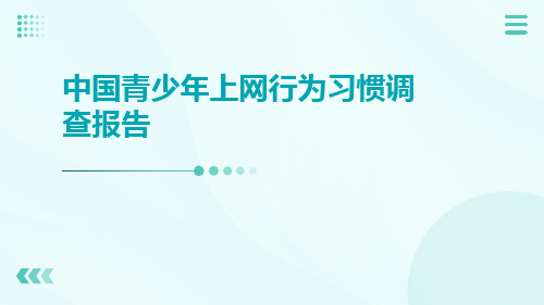 中国青少年上网行为习惯调查报告