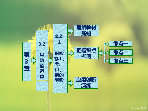 高中数学课件第3章 3.2 3.2.2 函数的和、差、积、商的导数