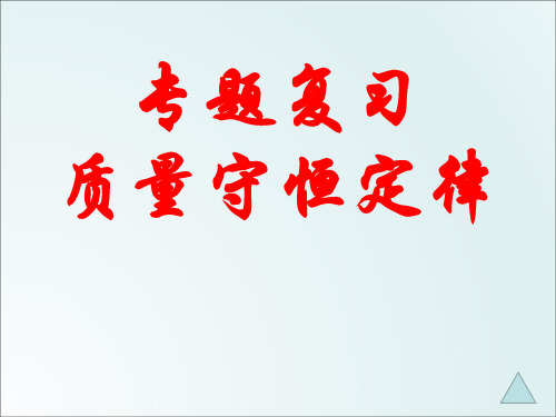 2020-2021学年人教版化学专题复习： 质量守恒定律 课件  